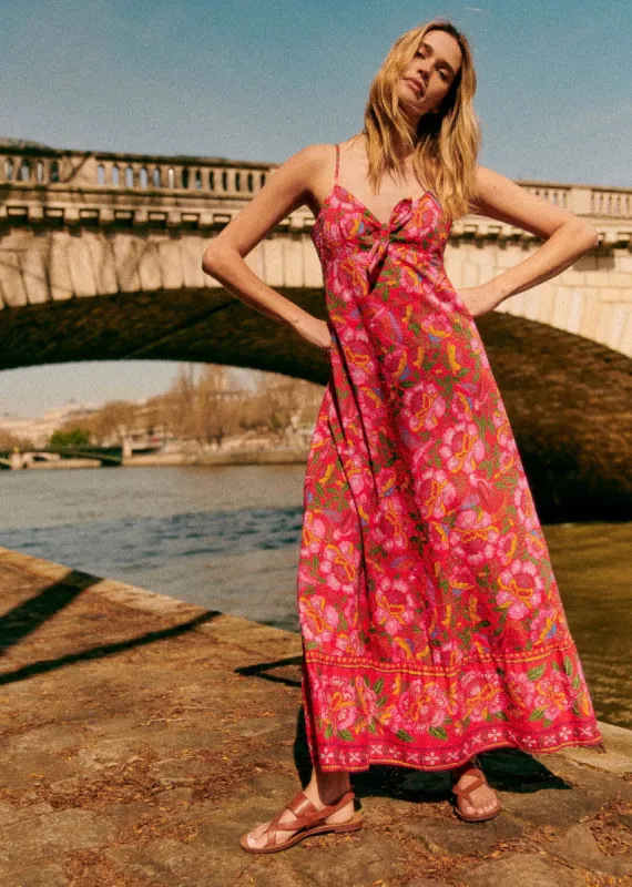 Macaw Flowers Red Jolia Dress sold by FARM Rio