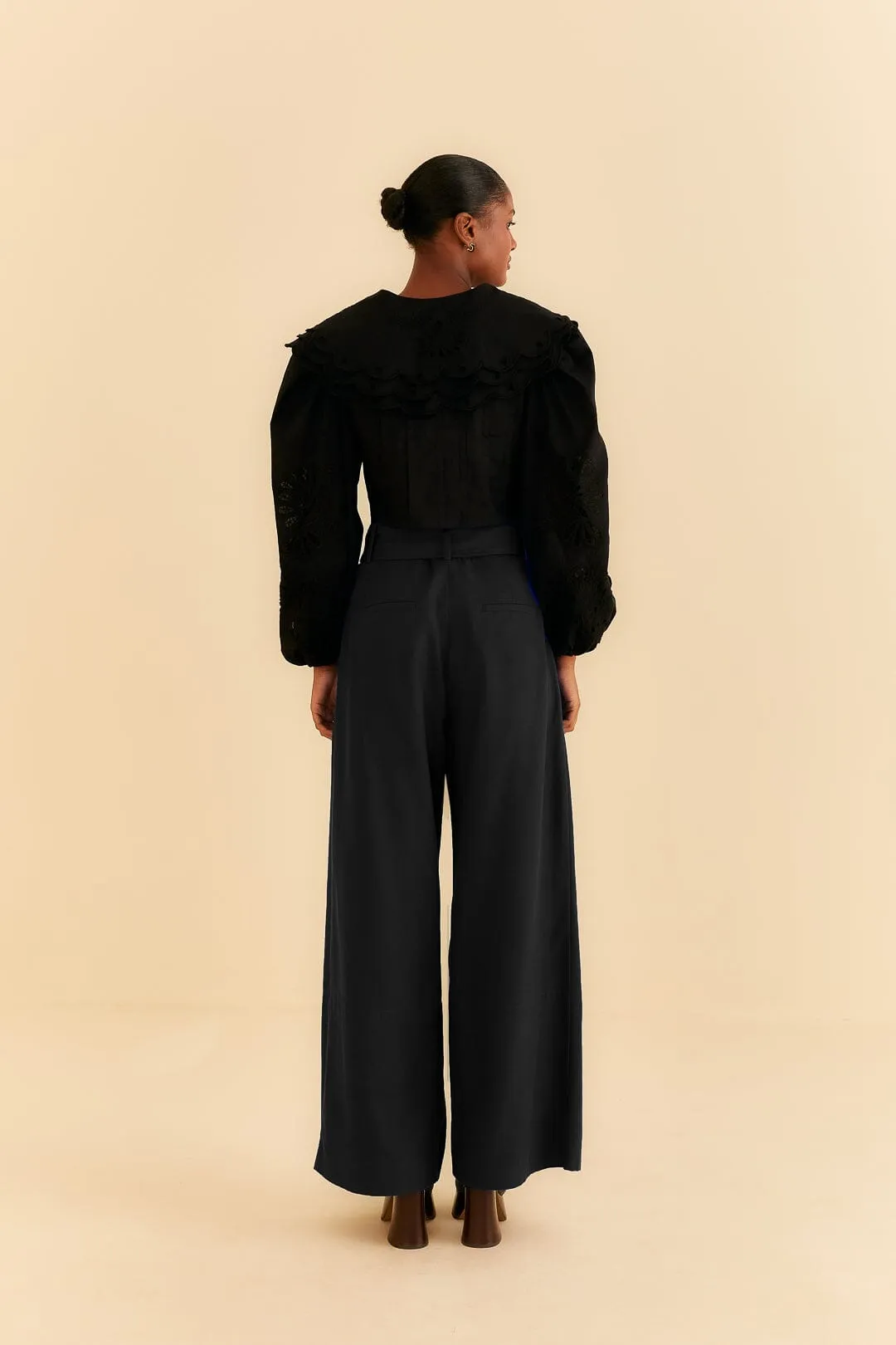 Black Tailored Pants sold by FARM Rio product image thumbnail 3