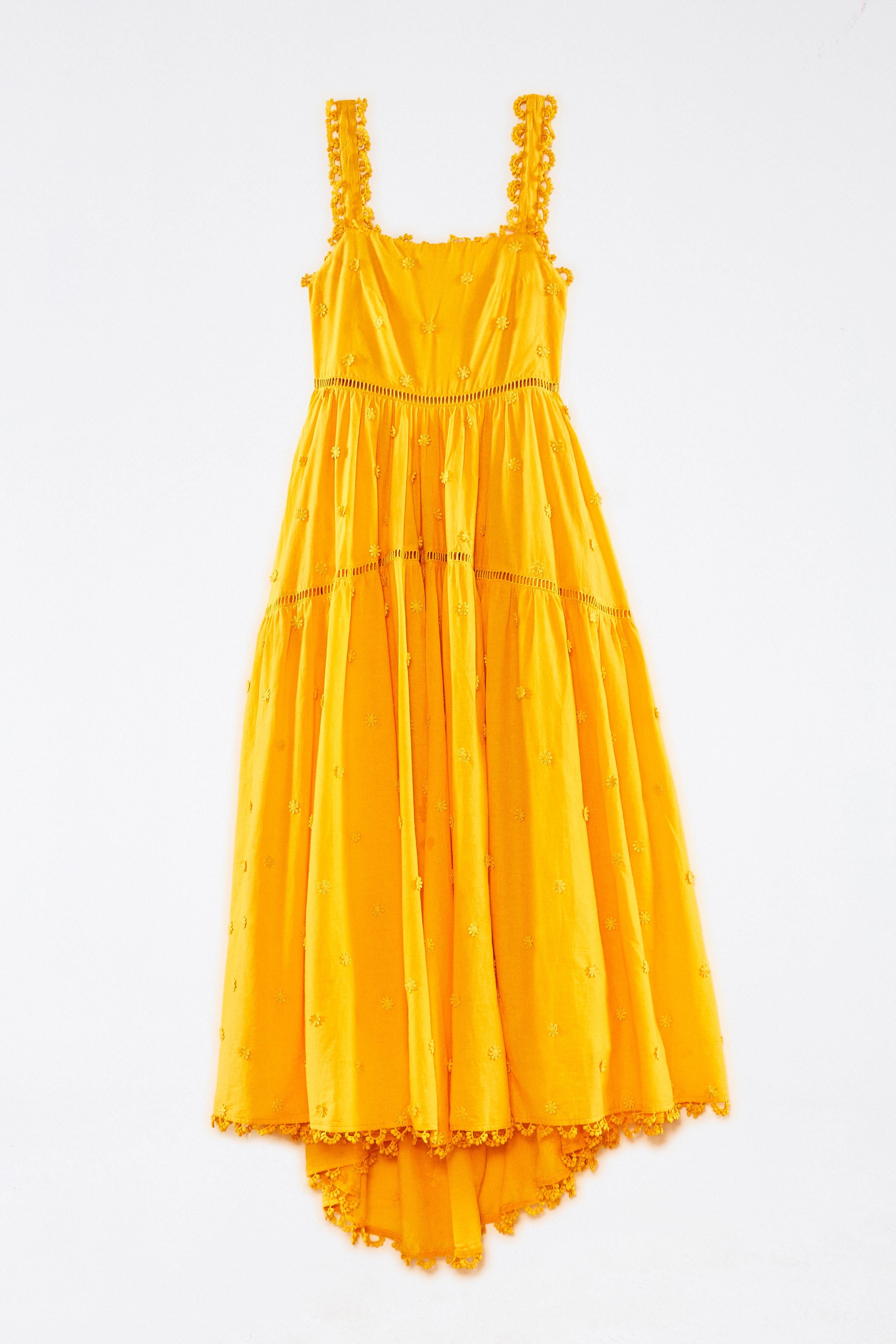 YELLOW 3D FLOWERS MIDI DRESS sold by FARM Rio product image thumbnail 7