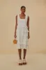 Off-White Embroidered Ruffle Midi Dress sold by FARM Rio