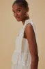 Off-White Embroidered Ruffle Midi Dress sold by FARM Rio