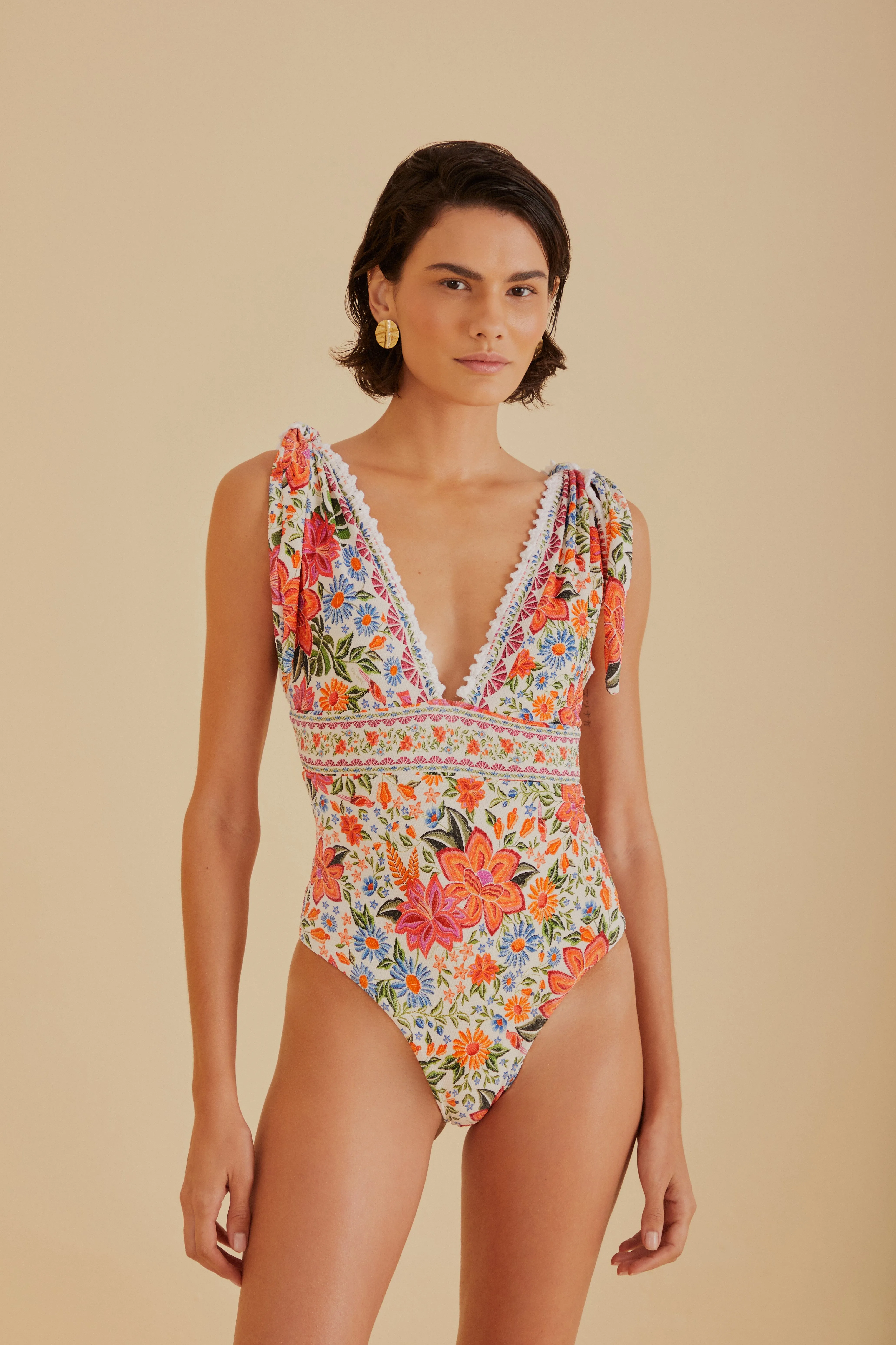 Bloom Garden One Piece Swimsuit sold by FARM Rio