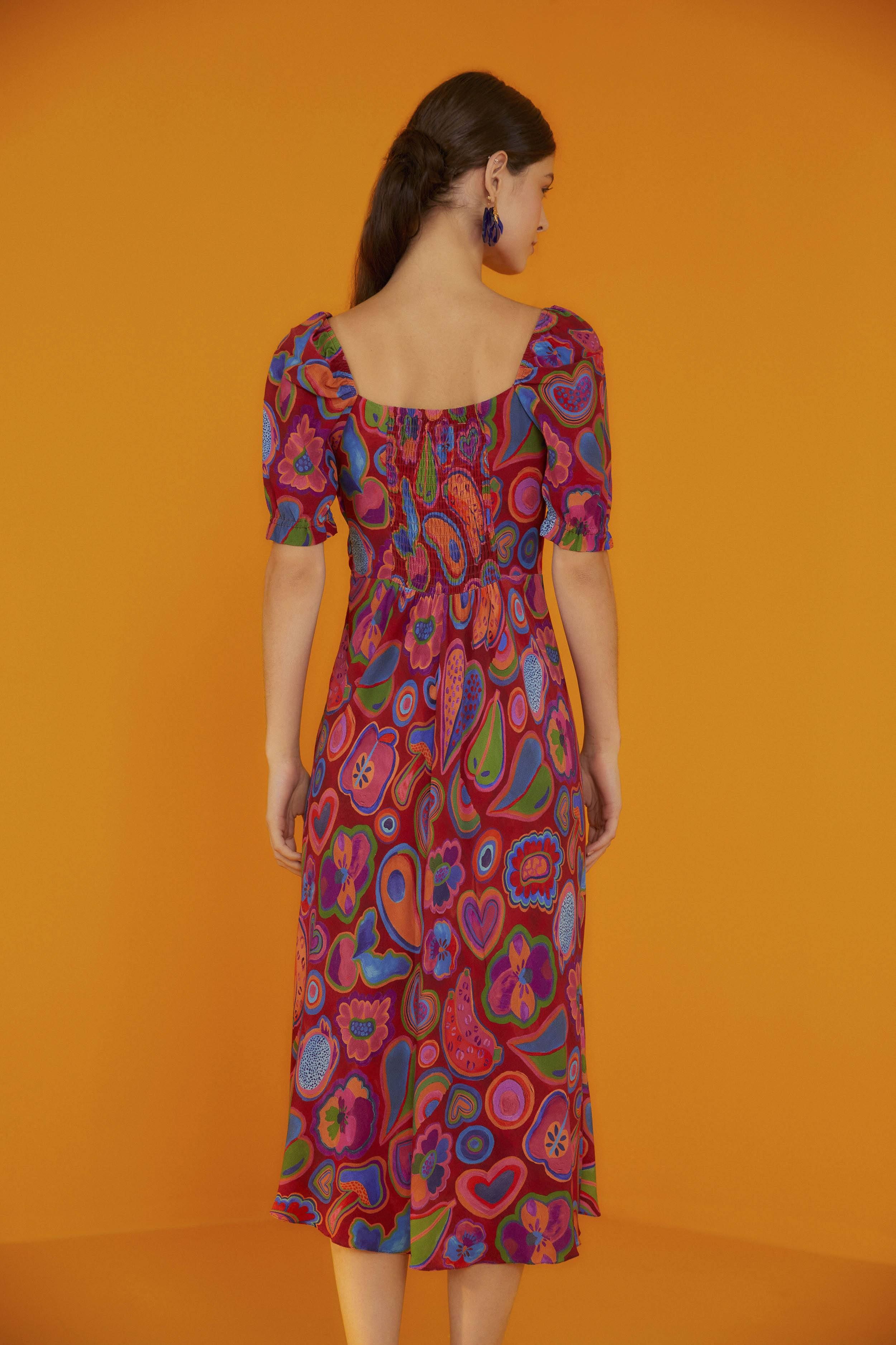 Red Lisa Midi Dress sold by FARM Rio product image thumbnail 2