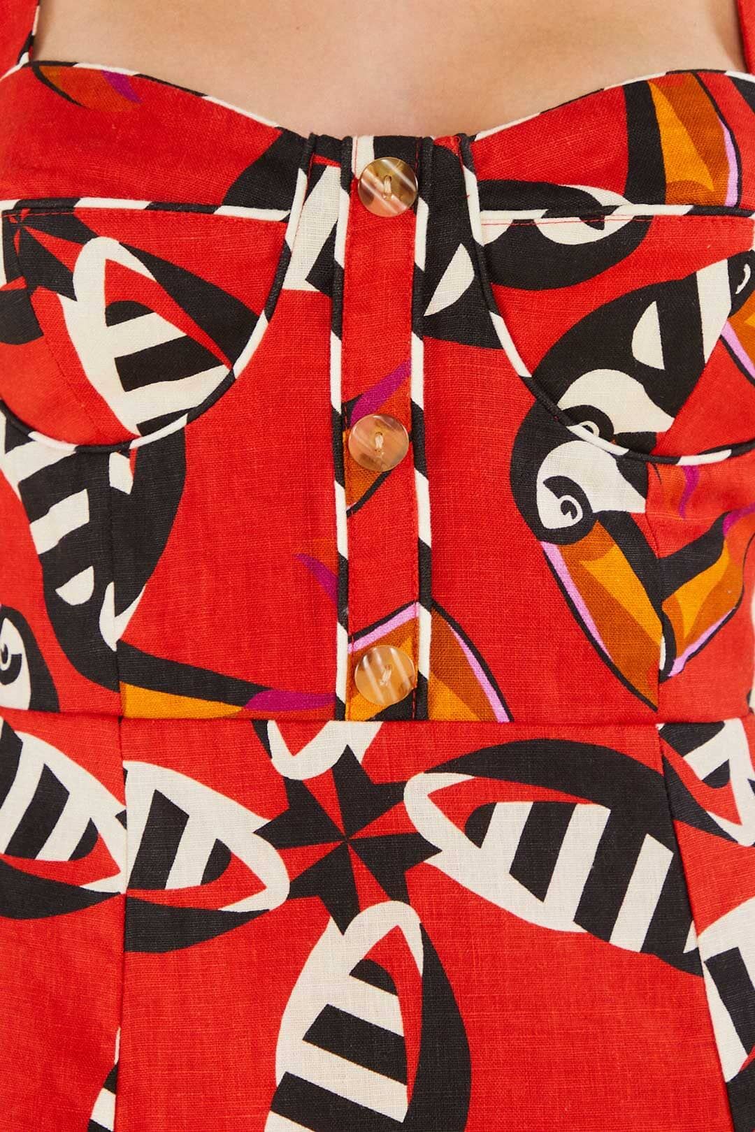 Toucan Twist Mini Dress sold by FARM Rio product image thumbnail 5