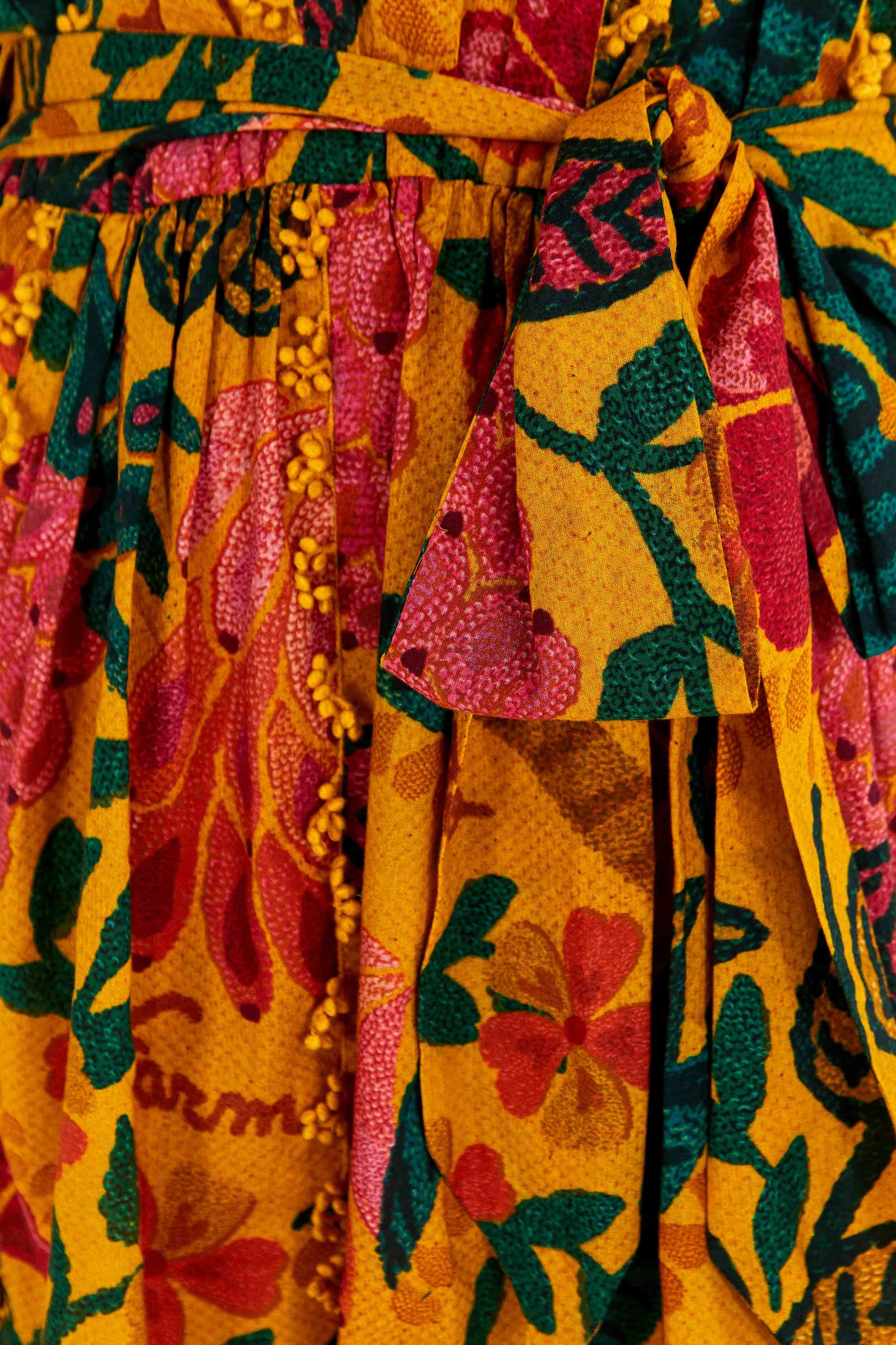 YELLOW FLOWERDOSCOPIC MINI DRESS sold by FARM Rio product image thumbnail 4