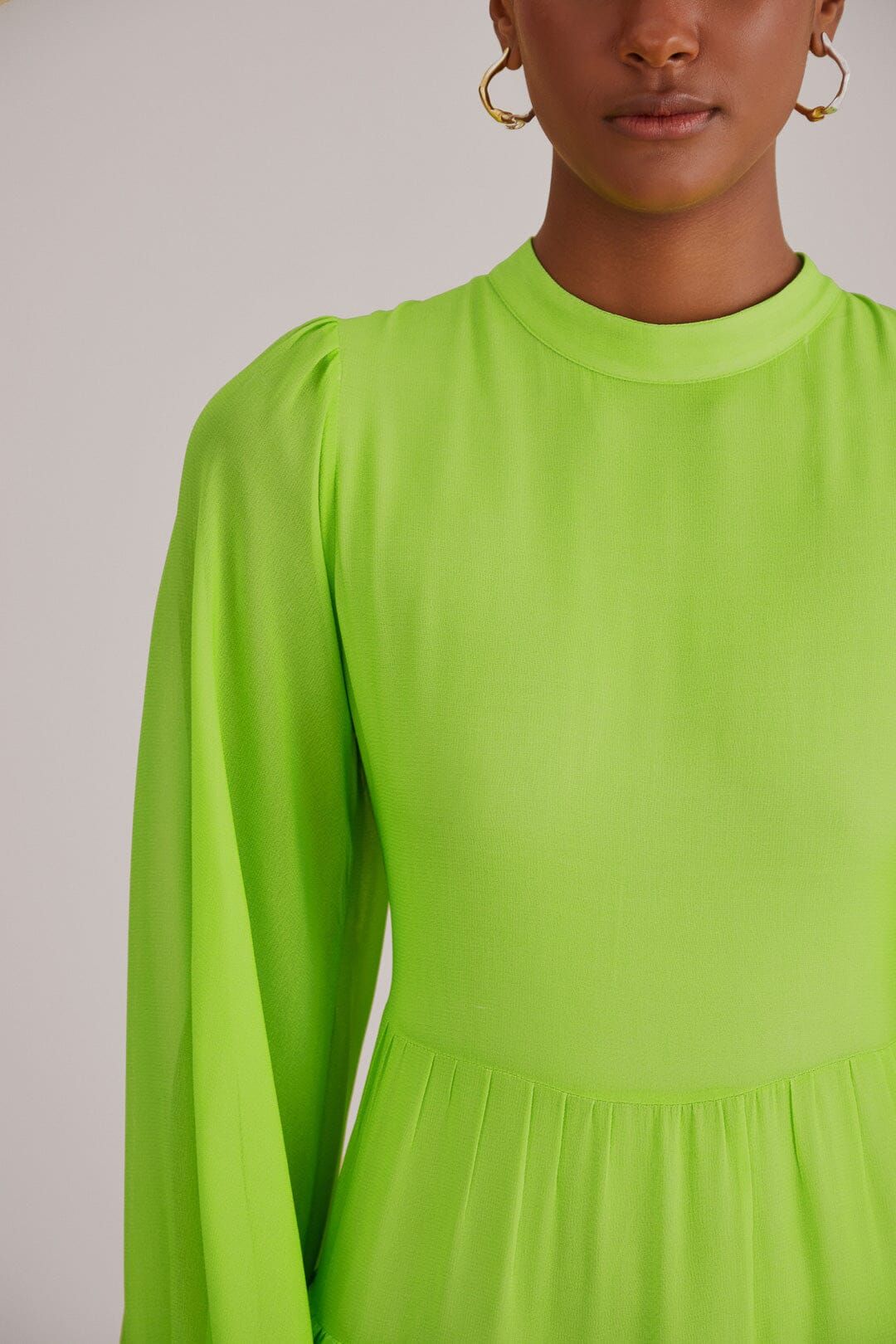 Neon Green Long Sleeve Maxi Dress sold by FARM Rio product image thumbnail 3