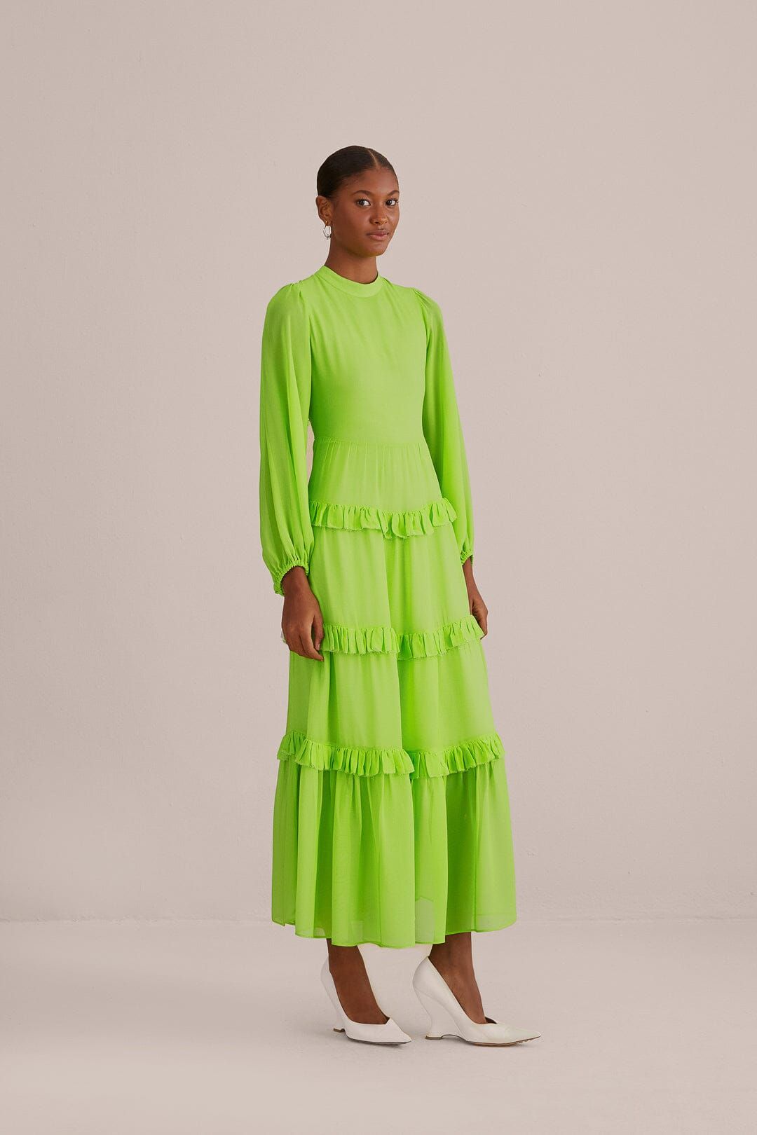 Neon Green Long Sleeve Maxi Dress sold by FARM Rio product image thumbnail 2