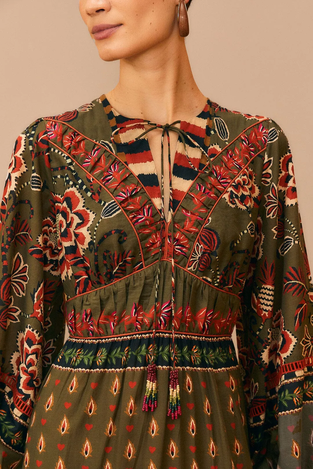 Multicolor Ainika Floral Garden Maxi Dress sold by FARM Rio product image thumbnail 3