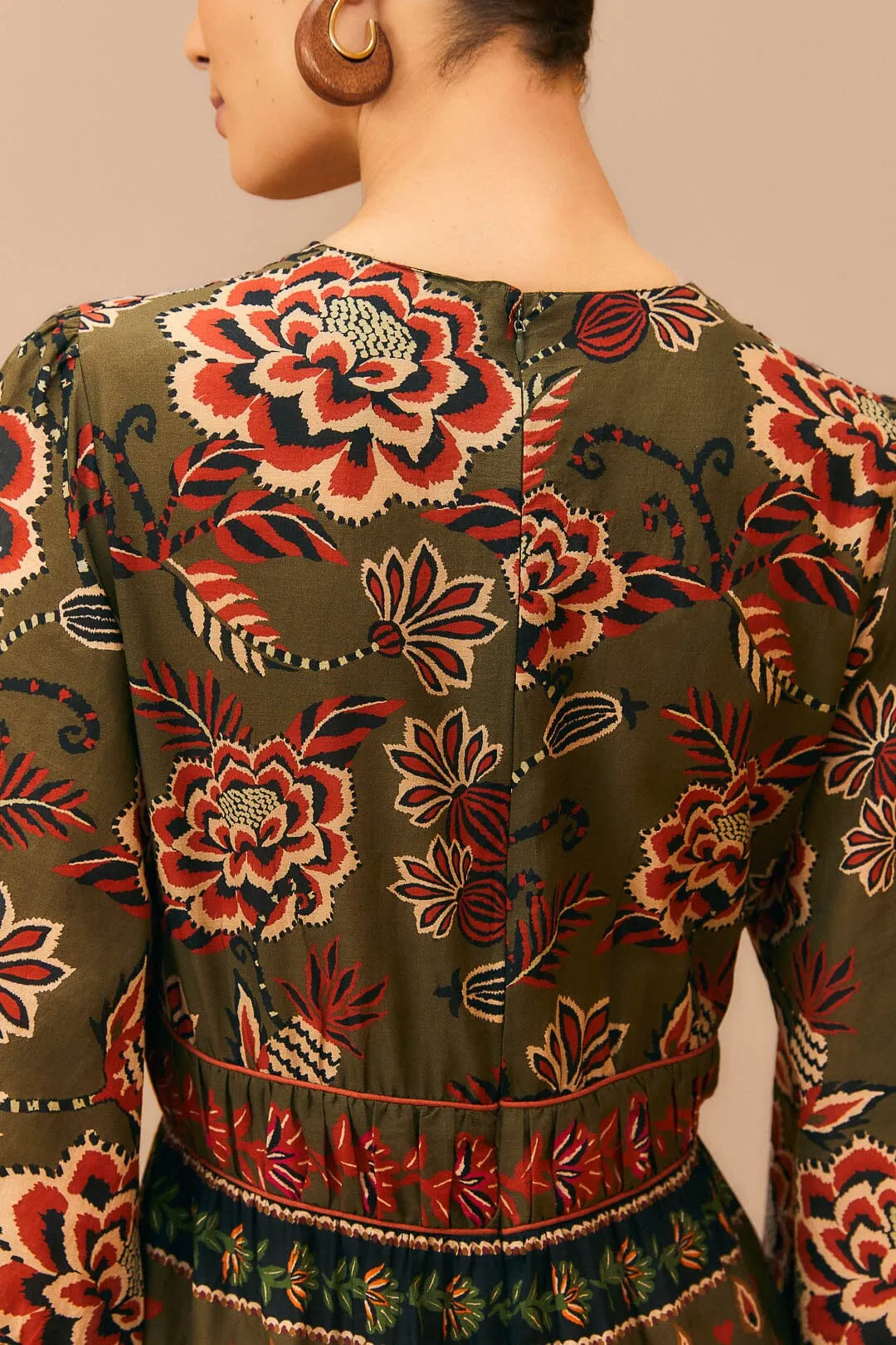 Multicolor Ainika Floral Garden Maxi Dress sold by FARM Rio product image thumbnail 5