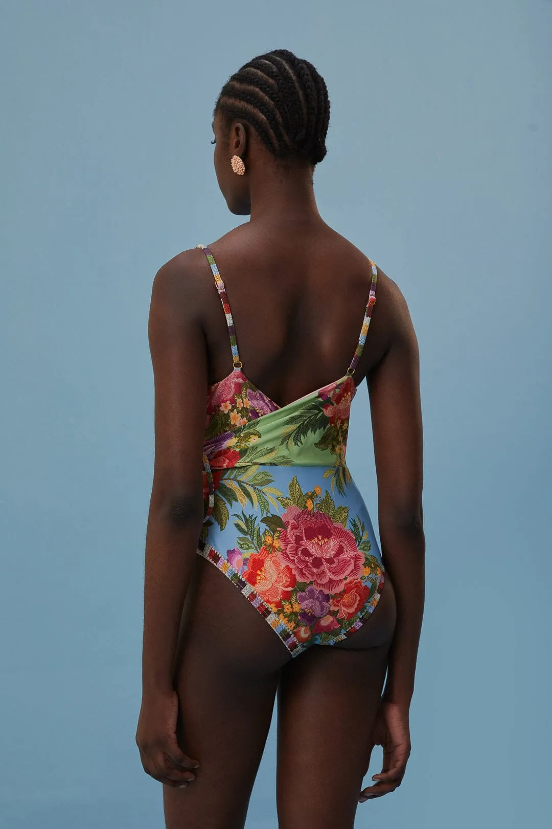 Flower Scarves One Piece Swimsuit sold by FARM Rio product image thumbnail 3