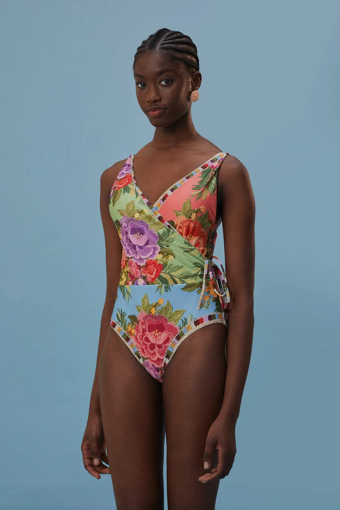 Flower Scarves One Piece Swimsuit sold by FARM Rio