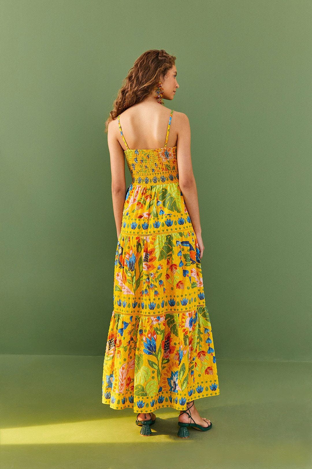 Yellow Summer Garden Sleeveless Maxi Dress sold by FARM Rio product image thumbnail 4