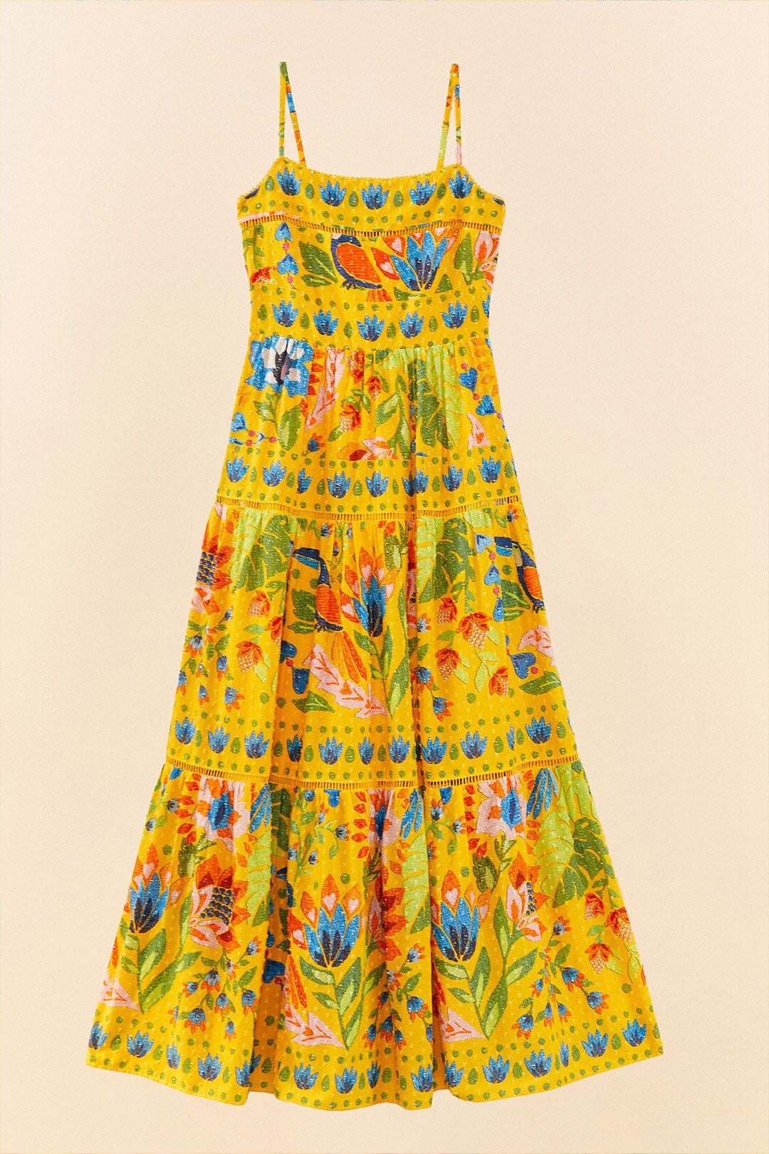 Yellow Summer Garden Sleeveless Maxi Dress sold by FARM Rio product image thumbnail 6