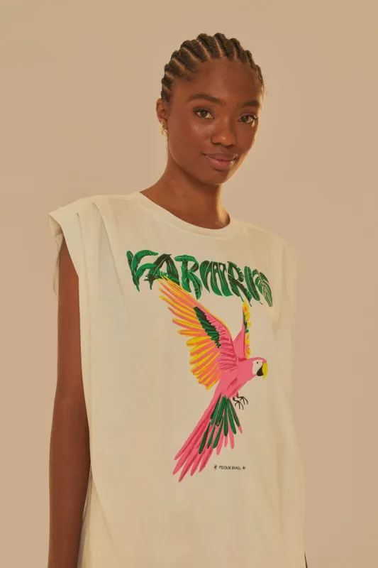 Off-White Farm Rio Pleat Organic Cotton T-Shirt sold by FARM Rio