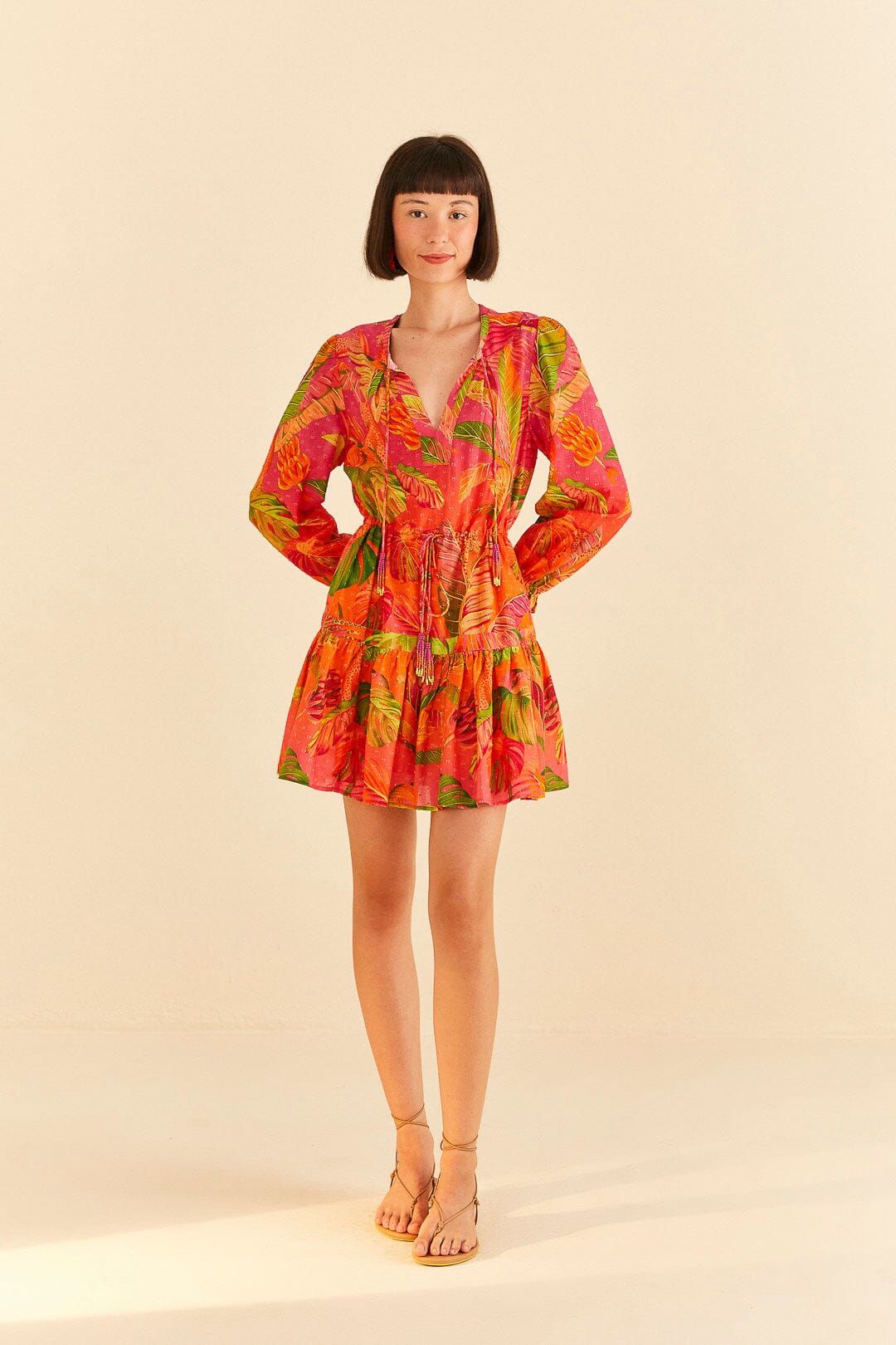Orange Ombre Forest Mini Dress sold by FARM Rio product image thumbnail 2