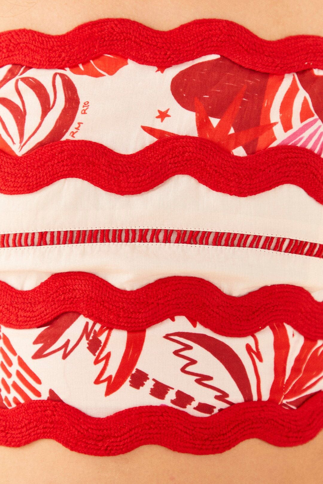 Off-White Rio Tiles Crop Top sold by FARM Rio product image thumbnail 4