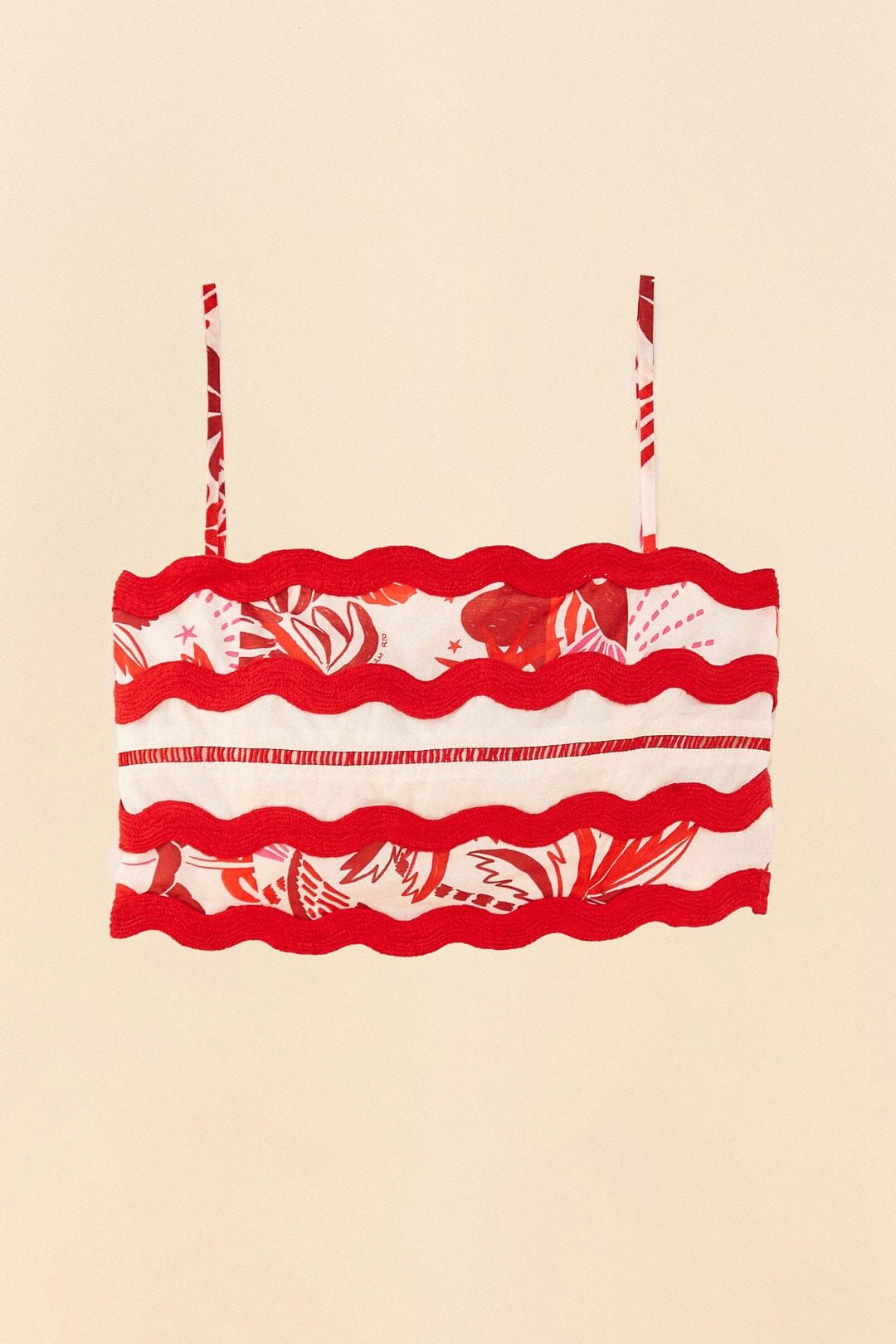 Off-White Rio Tiles Crop Top sold by FARM Rio product image thumbnail 5