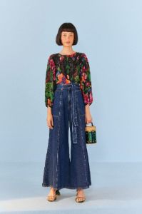 Black Blooming Garden Blouse sold by FARM Rio