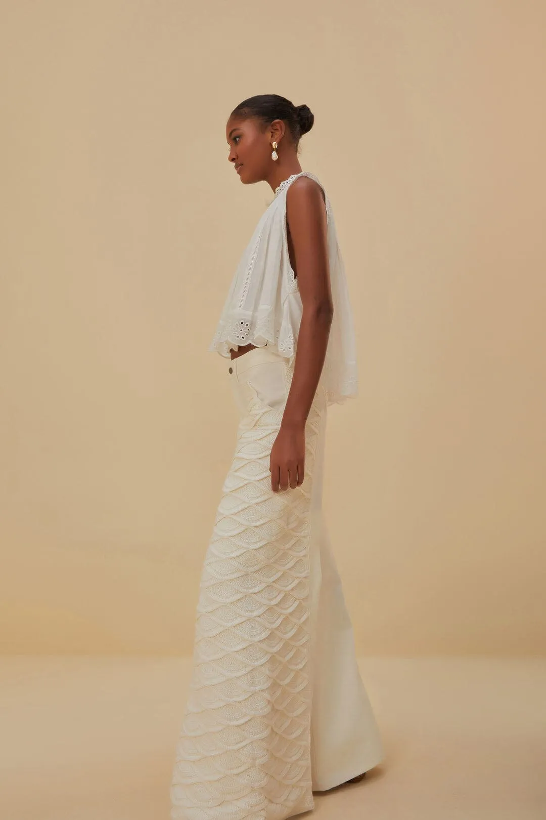 White Crochet Pants sold by FARM Rio product image thumbnail 2