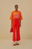 Red Wide Pants sold by FARM Rio