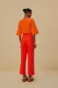 Red Wide Pants sold by FARM Rio