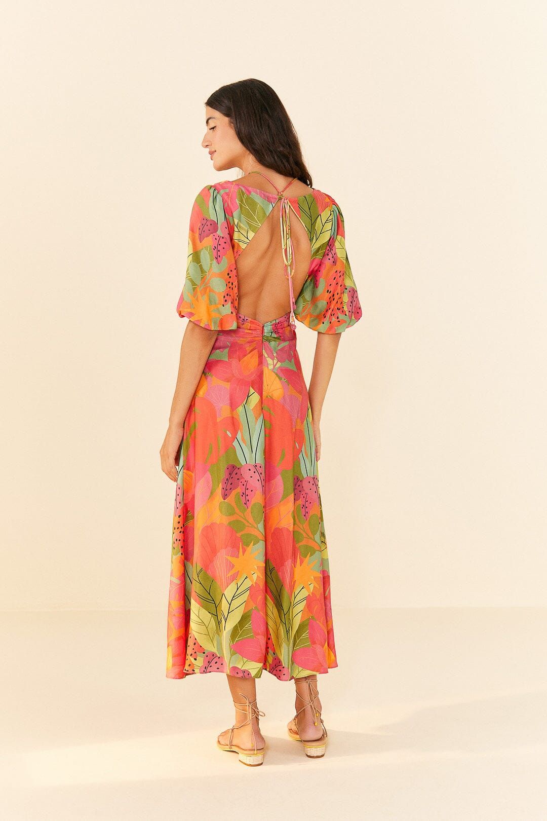 Sweet Forest Lenzing™ Ecovero™ Viscose Midi Dress sold by FARM Rio product image thumbnail 4