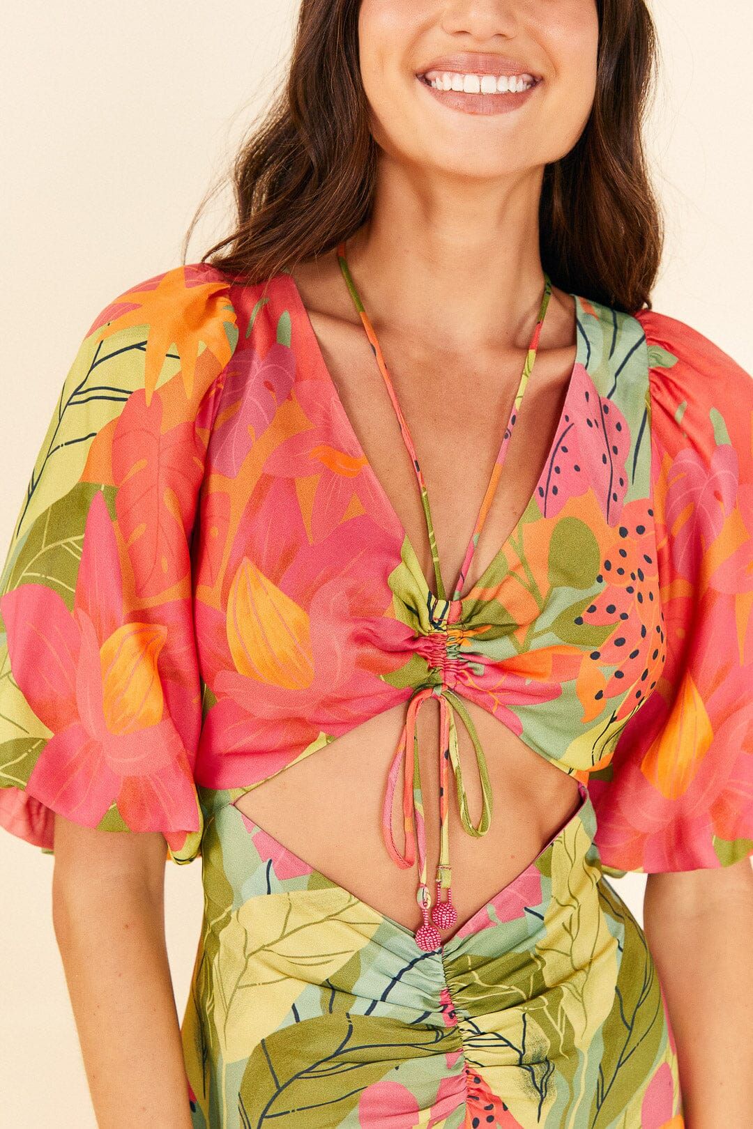 Sweet Forest Lenzing™ Ecovero™ Viscose Midi Dress sold by FARM Rio product image thumbnail 2