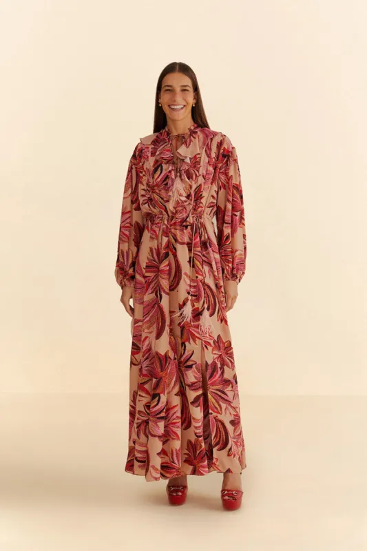 Floral Tapestry V Neck Maxi Dress sold by FARM Rio