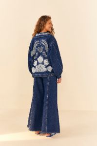 Jungle Flow Embroidered Denim Jacket sold by FARM Rio