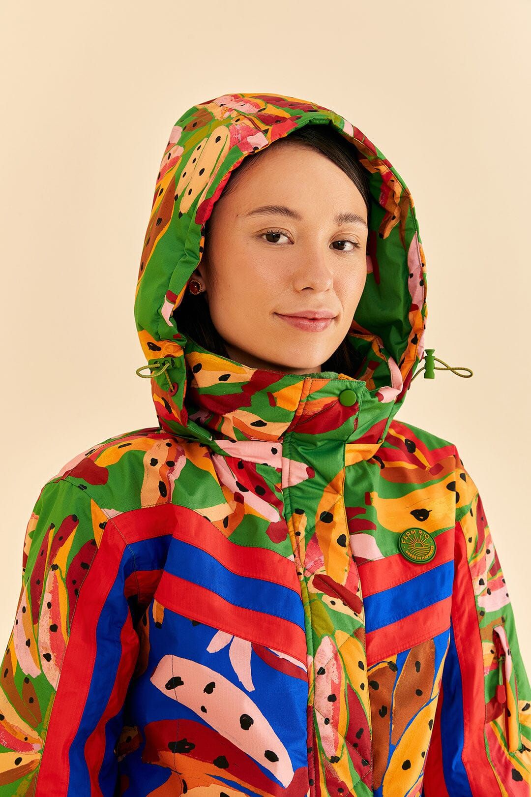Blue Colorful Bananas Ski Jacket sold by FARM Rio product image thumbnail 4