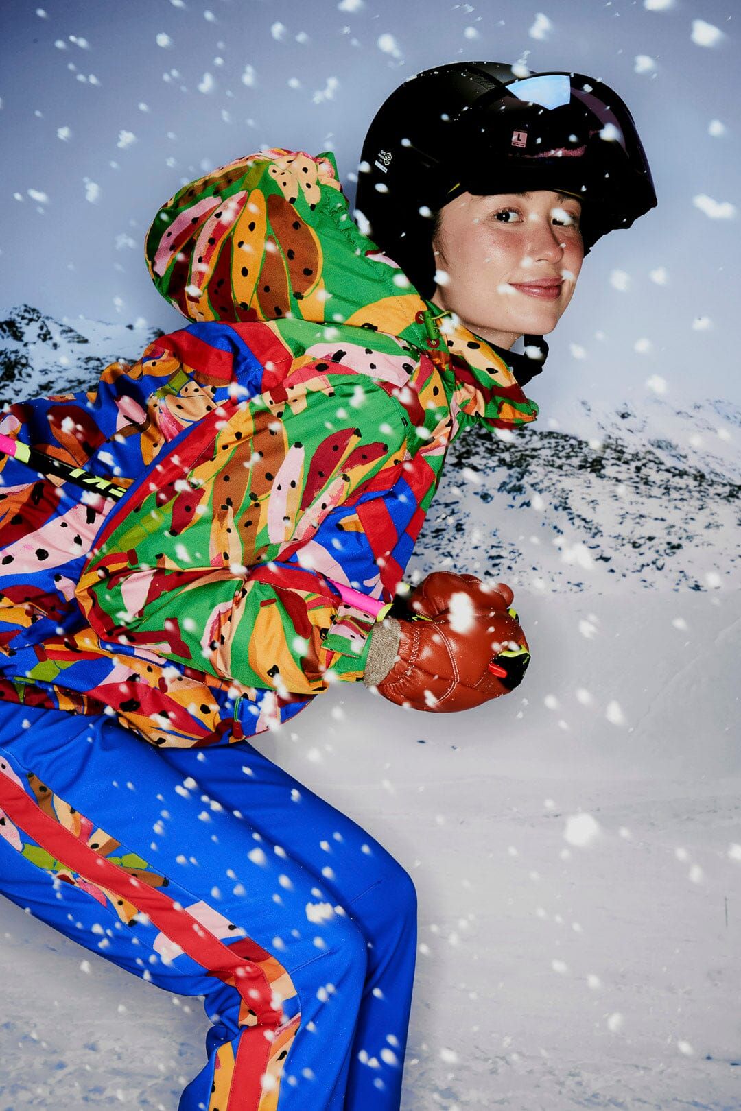 Blue Colorful Bananas Ski Jacket sold by FARM Rio product image thumbnail 2