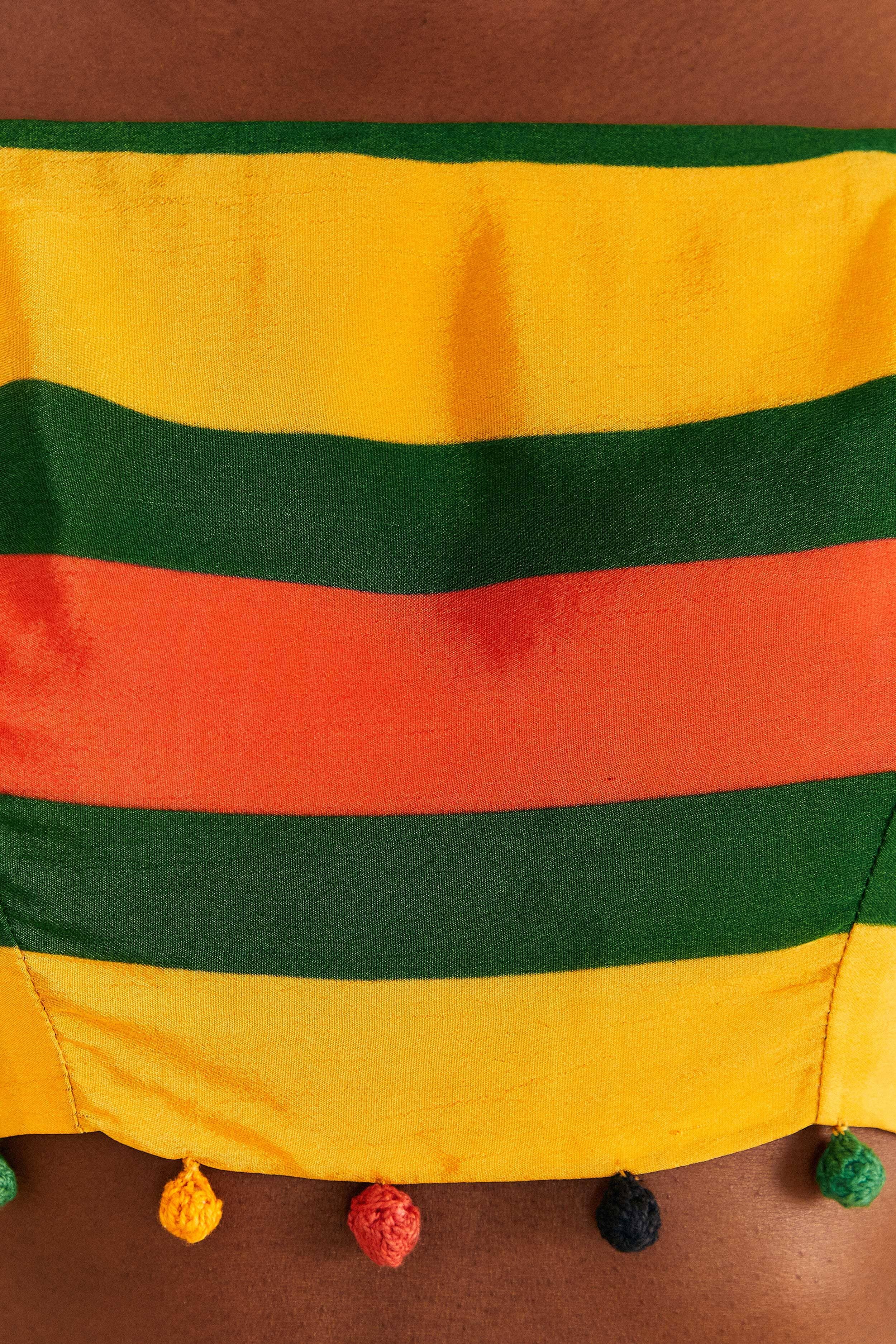 Yellow, Green & Red Striped Crop Top sold by FARM Rio product image thumbnail 5