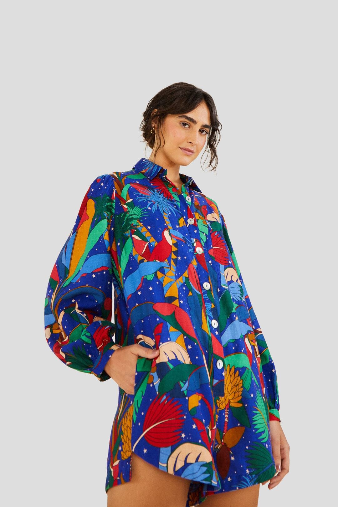 Blue Colorful Forest Romper sold by FARM Rio