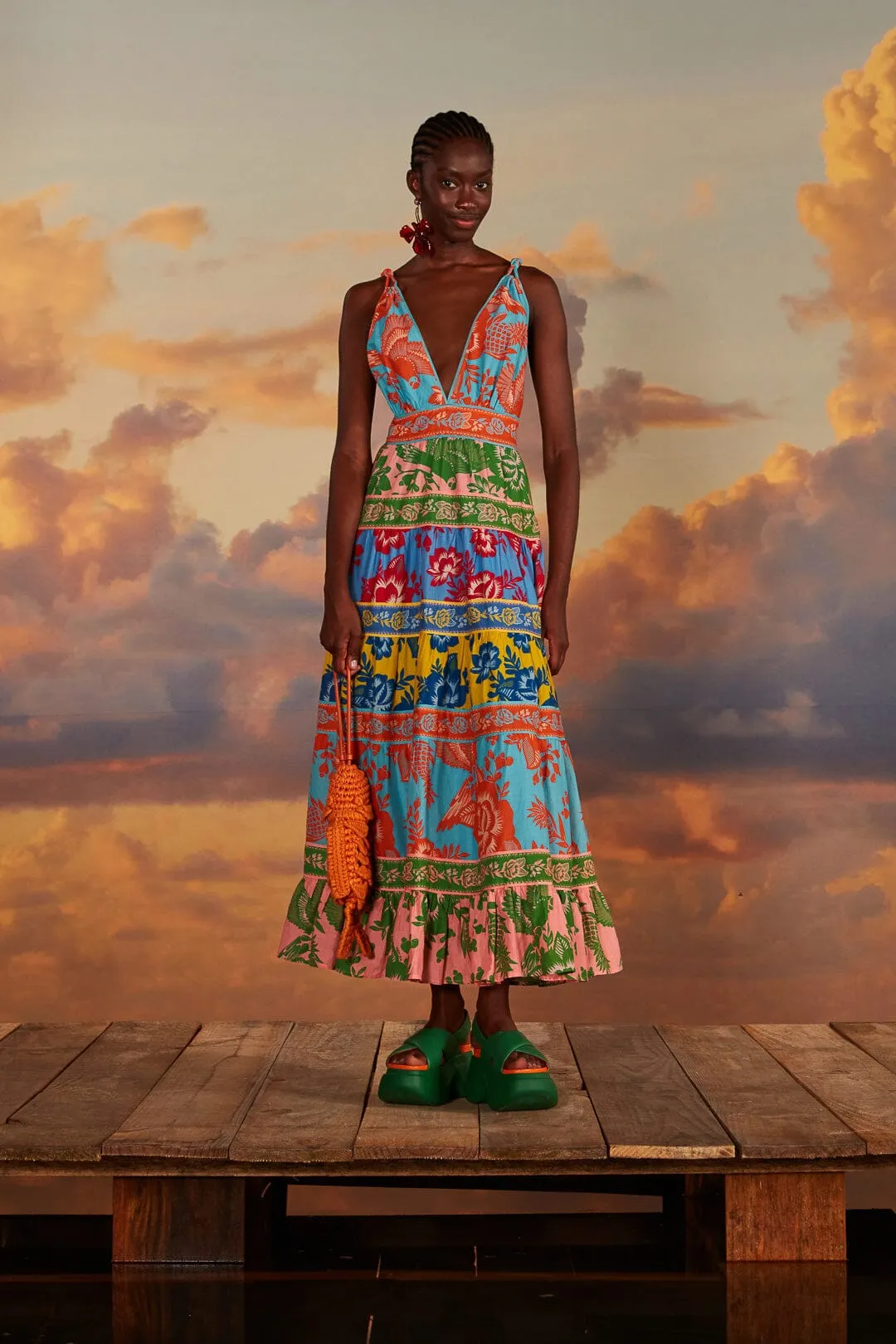 Mixed Lace Garden Midi Dress sold by FARM Rio product image thumbnail 2