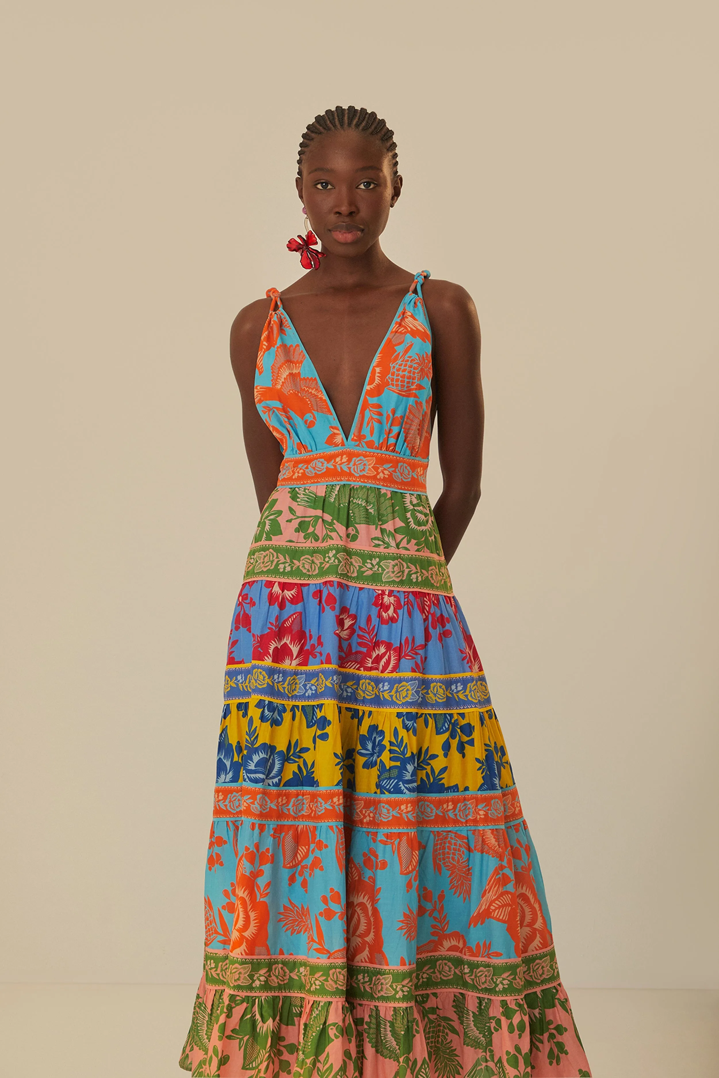 Mixed Lace Garden Midi Dress sold by FARM Rio product image thumbnail 3