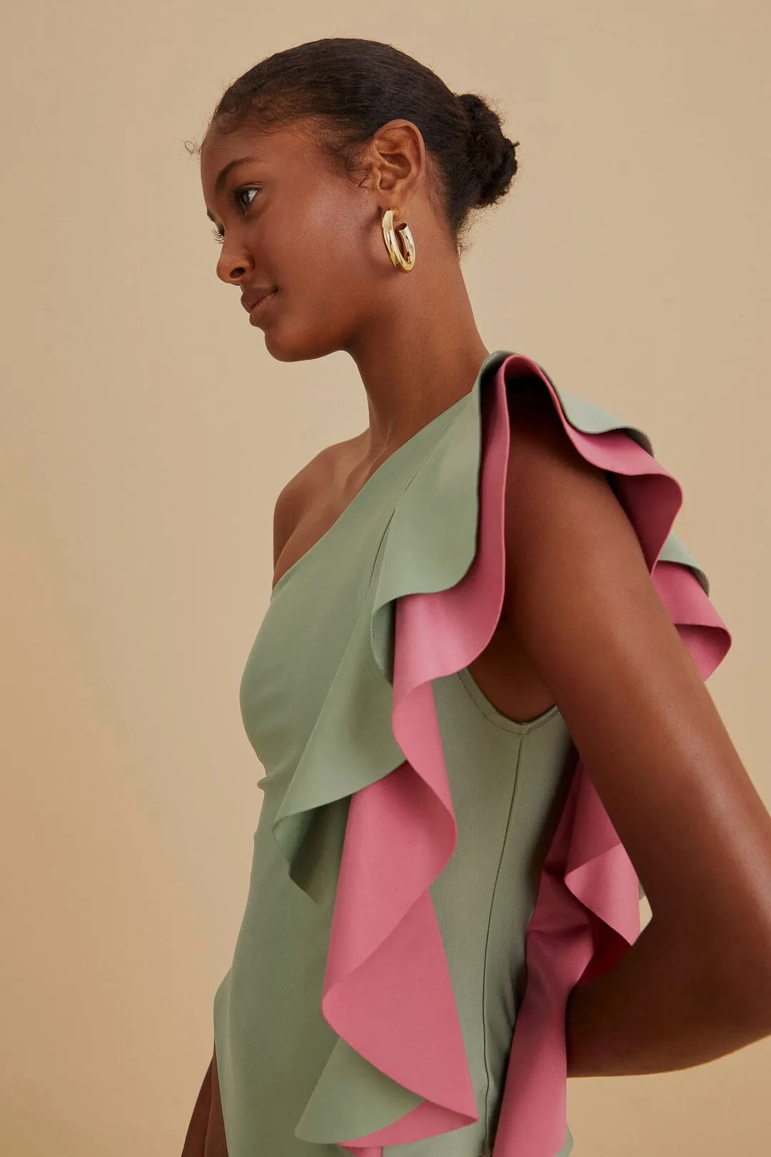 Green Ruffle One Piece Swimsuit sold by FARM Rio product image thumbnail 4