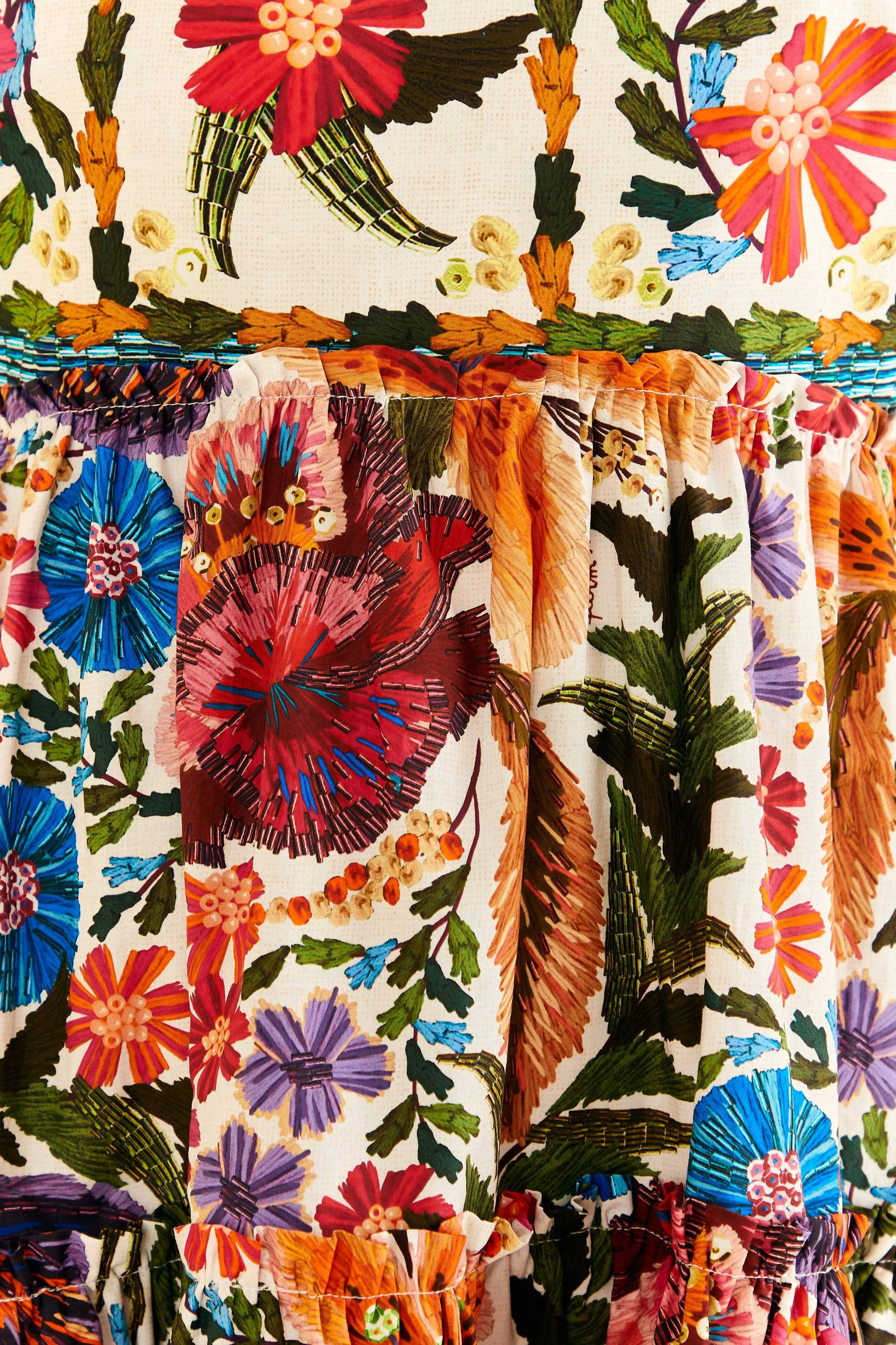 Off-White Tropical Yard Sleeveless Mini Dress sold by FARM Rio product image thumbnail 4