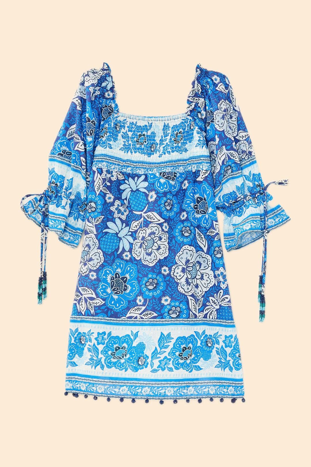 Blue Full Of Flowers Mini Dress sold by FARM Rio product image thumbnail 5