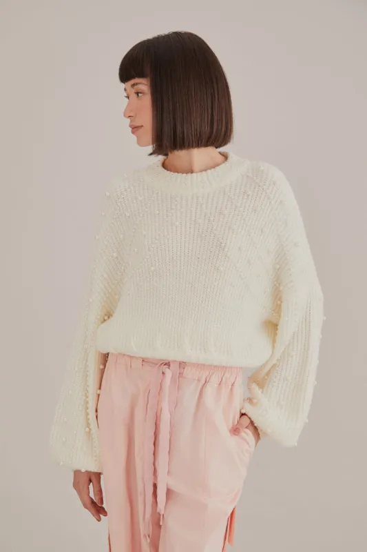 Pearl Embroidered Bubble Sweater sold by FARM Rio