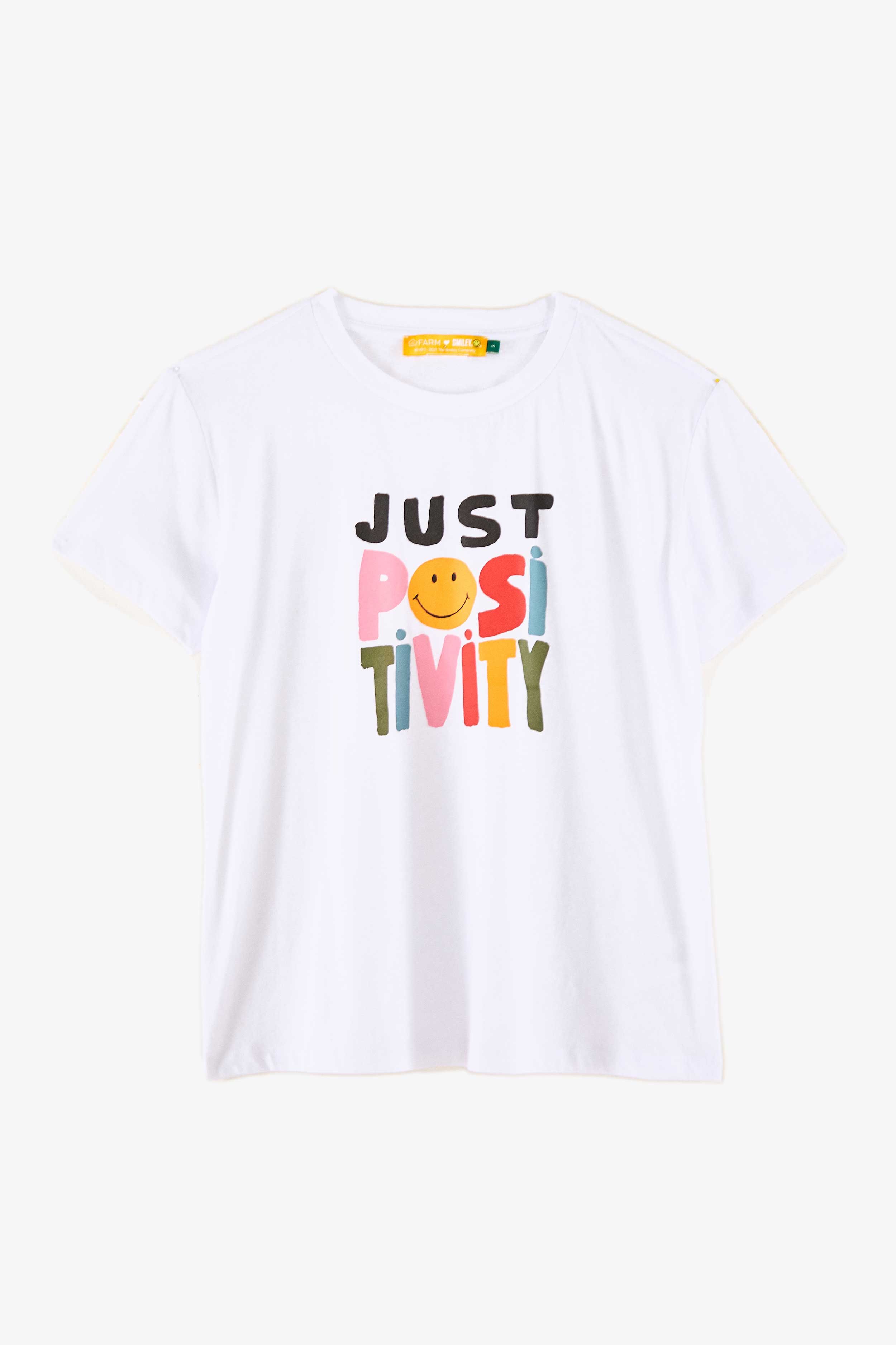 Just Positivity Smiley® Organic Cotton T Shirt sold by FARM Rio product image thumbnail 5