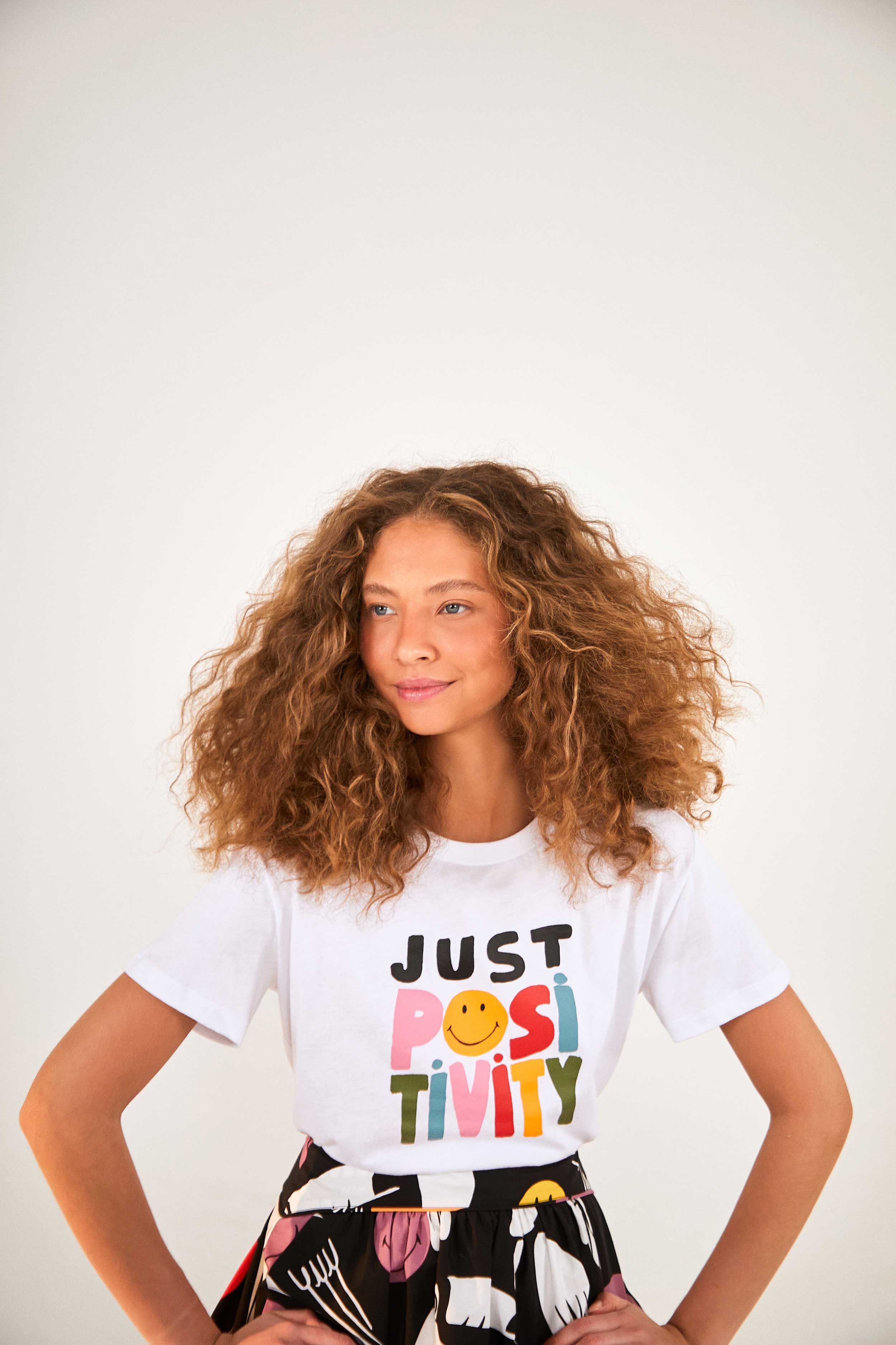 Just Positivity Smiley® Organic Cotton T Shirt sold by FARM Rio product image thumbnail 3