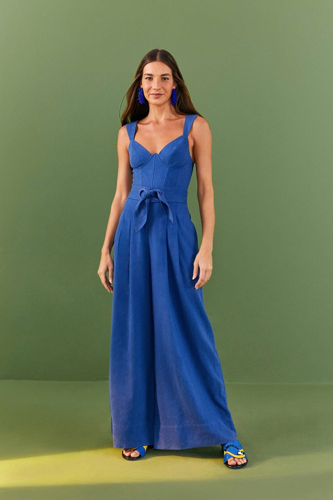 Dark Blue Belted Jumpsuit sold by FARM Rio product image thumbnail 2