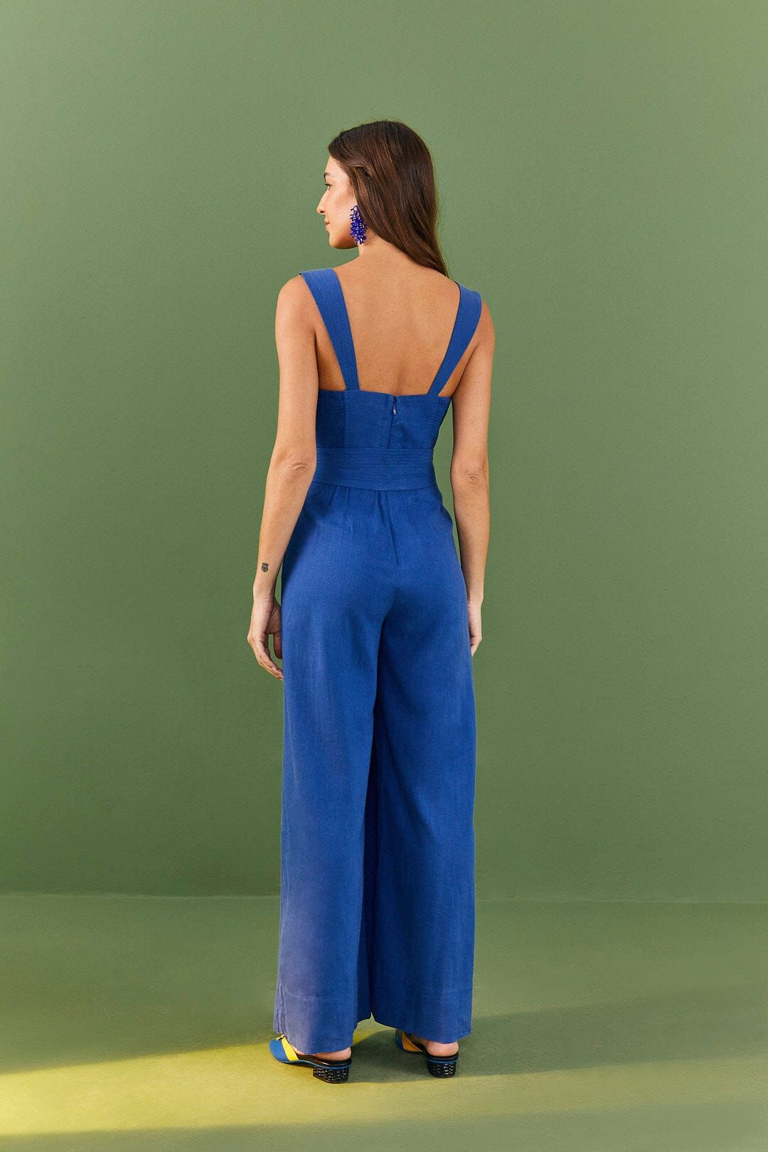 Dark Blue Belted Jumpsuit sold by FARM Rio product image thumbnail 4