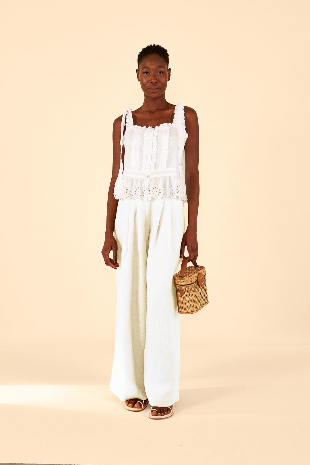 Off-White High Waist Pants sold by FARM Rio