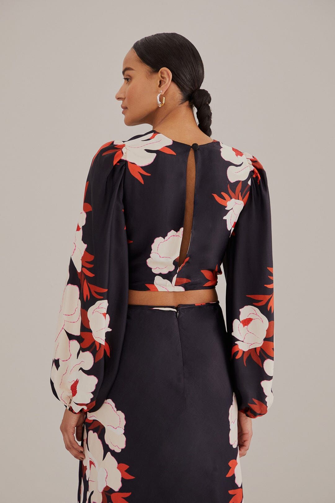 Black Peony Long Sleeve Blouse sold by FARM Rio product image thumbnail 5