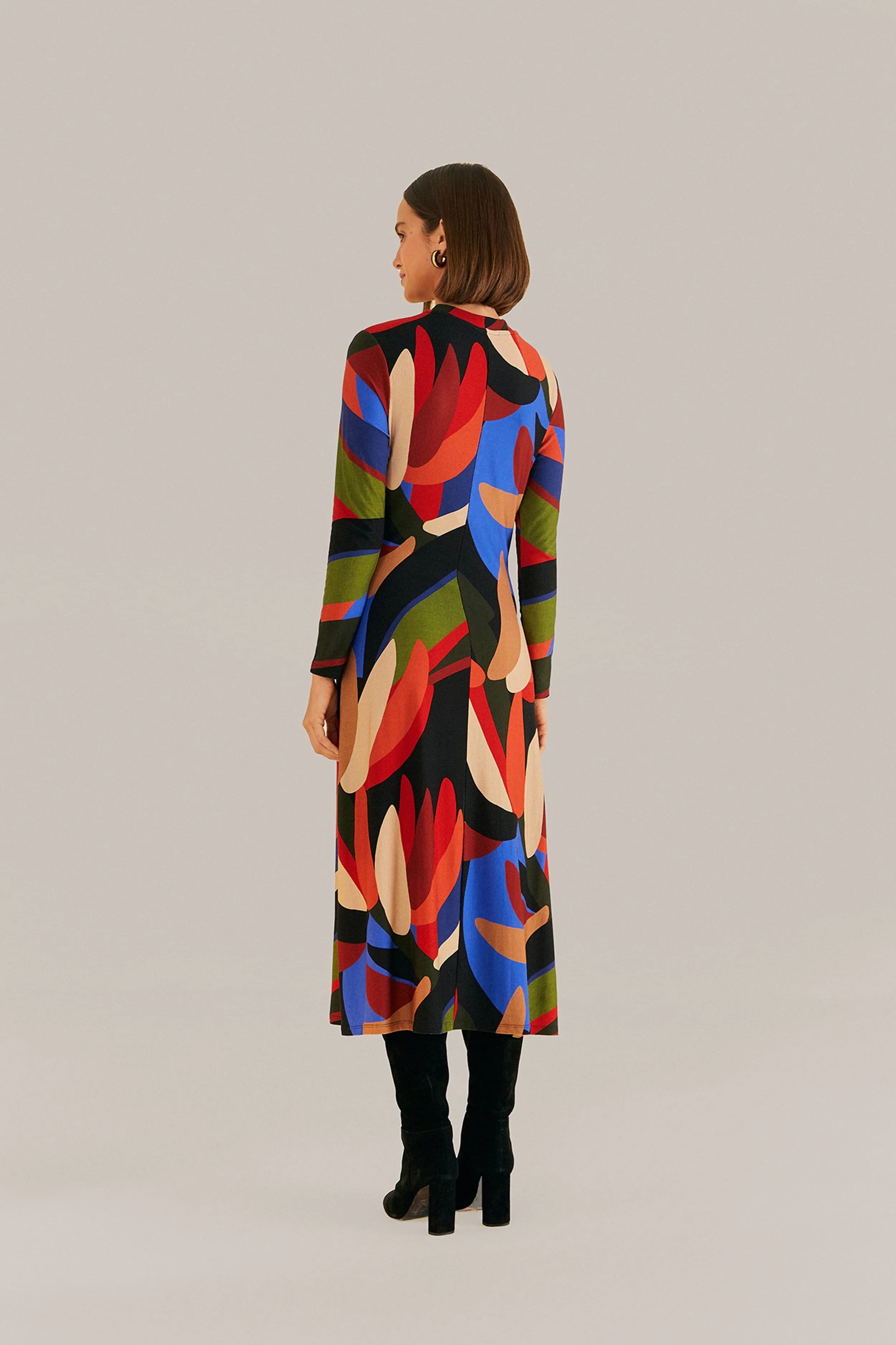 Multicolor Graphic Bananas Lenzing™ Ecovero™ Viscose Midi Dress sold by FARM Rio product image thumbnail 4
