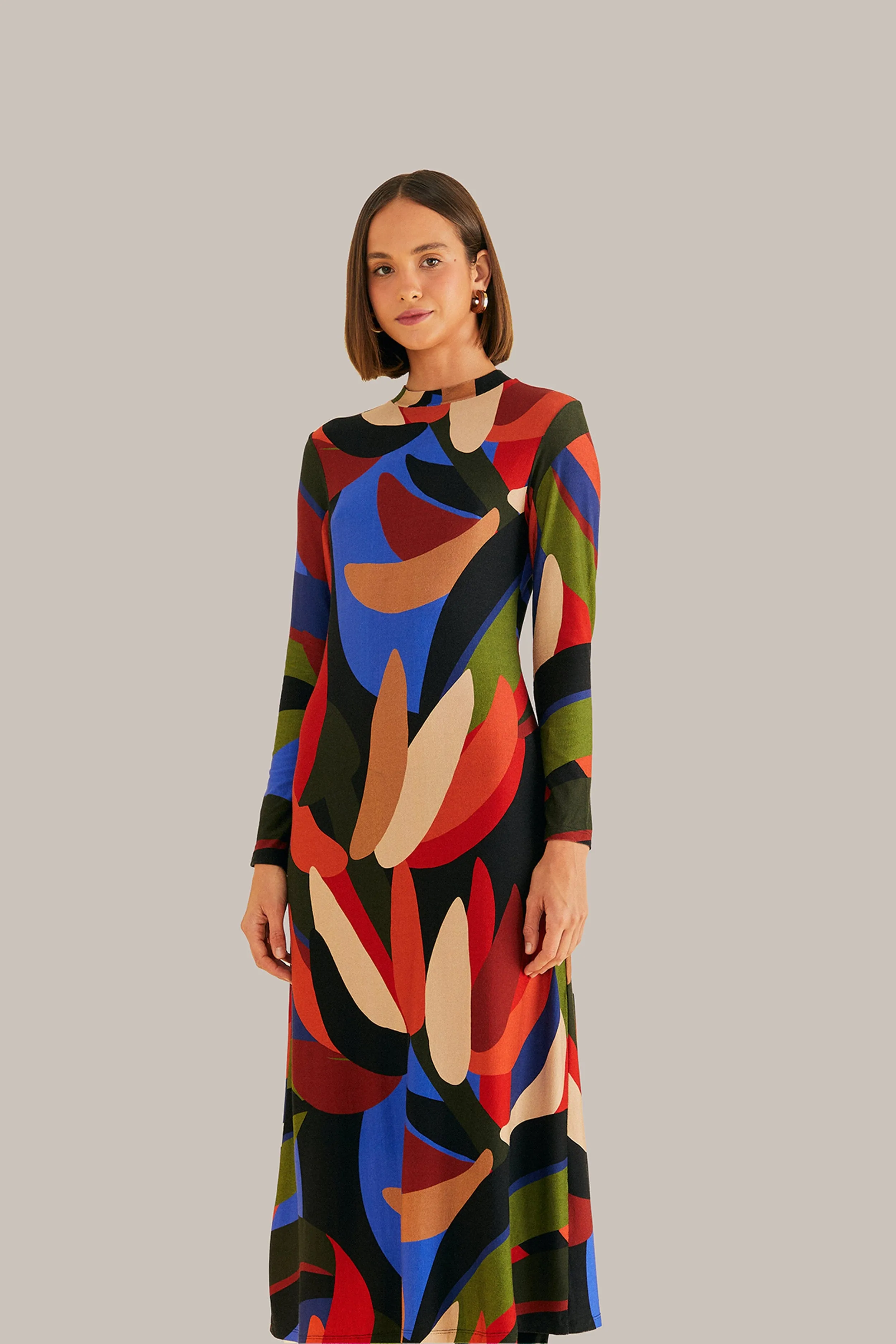 Multicolor Graphic Bananas Lenzing™ Ecovero™ Viscose Midi Dress sold by FARM Rio product image thumbnail 2