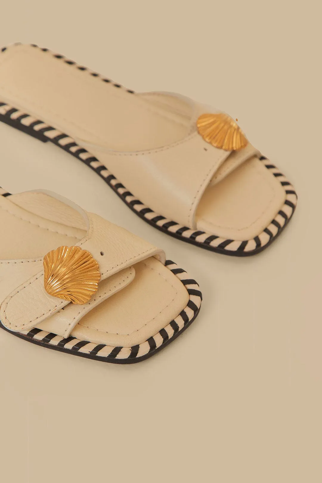 Off-White Slide Flat Sandal sold by FARM Rio product image thumbnail 3