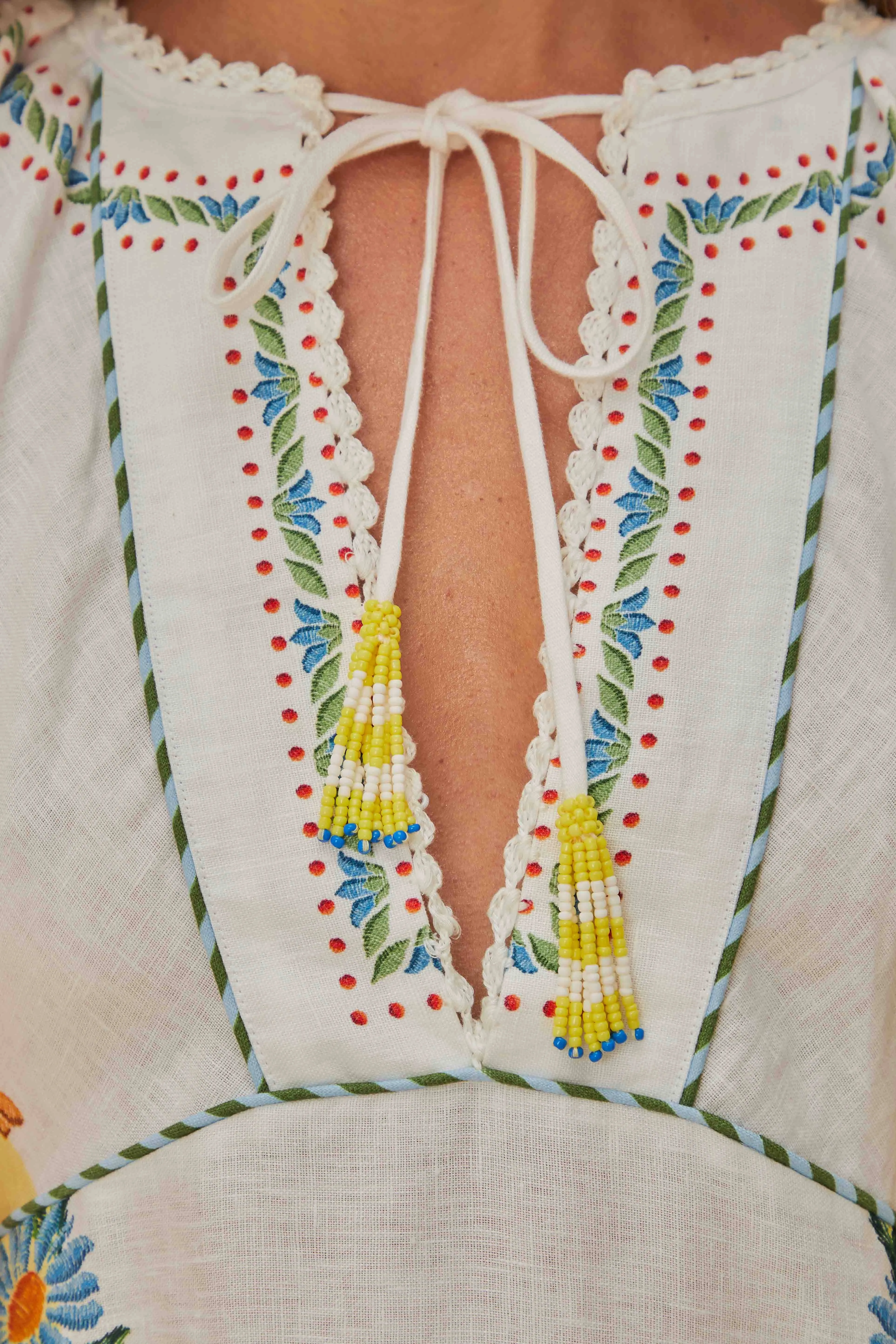 Off-White Bloom Garden Maxi Dress sold by FARM Rio product image thumbnail 4