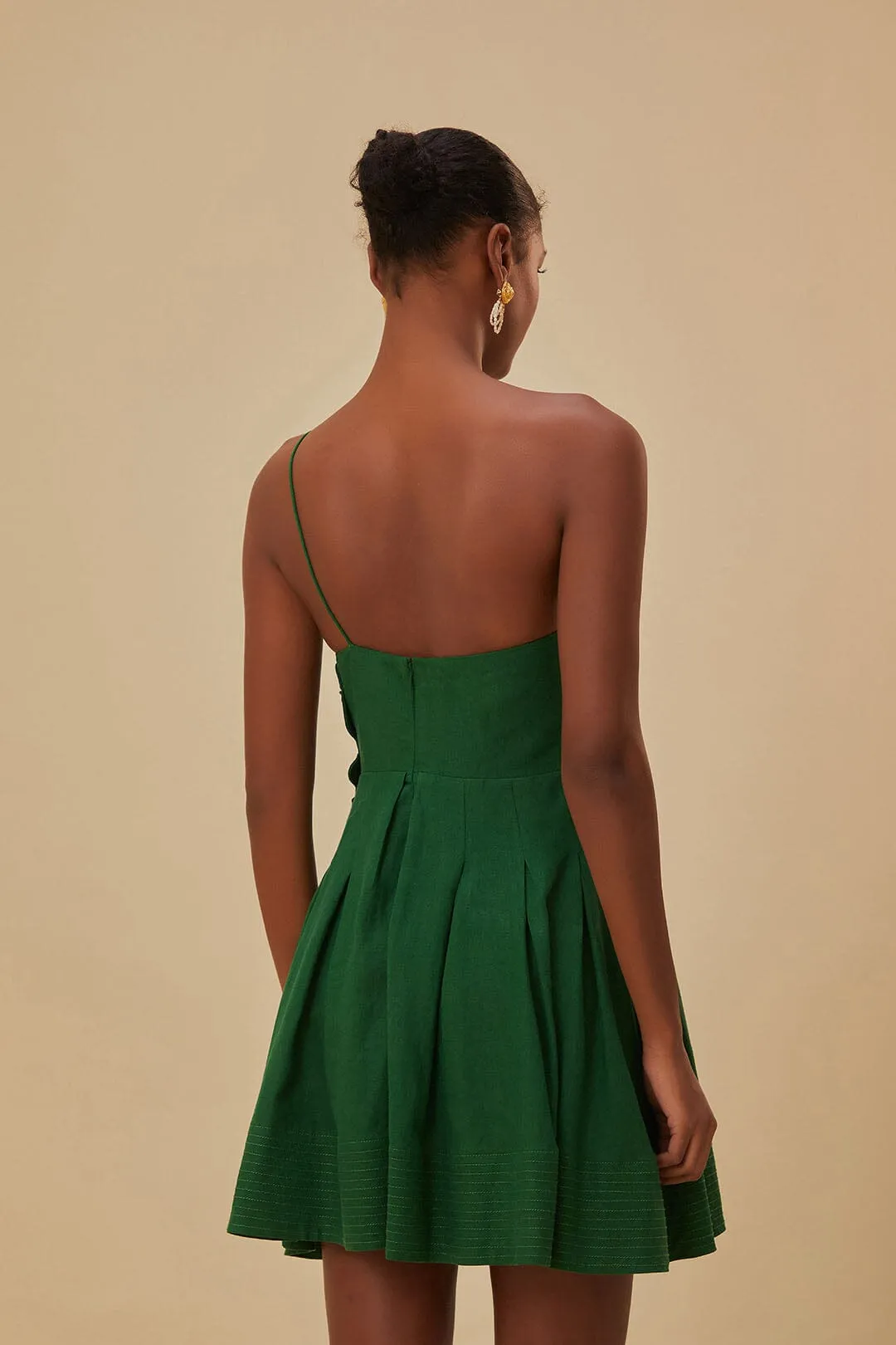 Green One Shoulder Lea Mini Dress sold by FARM Rio product image thumbnail 4